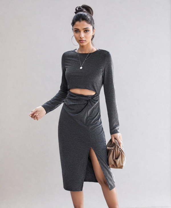 Dalila Bodycon Dress - Grey