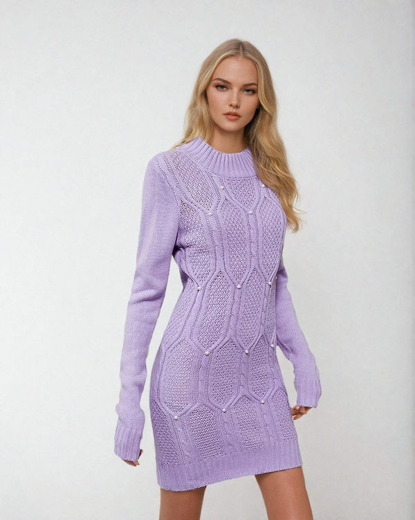 Aurea Bodycon Dress - Purple